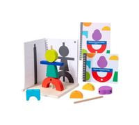 FytStycale Shadow Matching Game 3D Spatial Reasoning Toy Geometric Wooden Toy with Challenge Cards for Preschoolers, Young Children, Preschool, Homeschooling