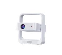 FytStycale small home Compact Display Device with Carrying Frame Auto Focus Electronics for Dorm Rooms, 1080P, Android Projector, White, UK Plug
