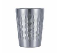 FytStycale Stainless Steel Cup Keeps Drinks Hot or Cold Korean Style Beverage Cup Rust Resistant Hammered Metal Tumbler for Restaurant, Outdoor, 175ML, Silver Sanded