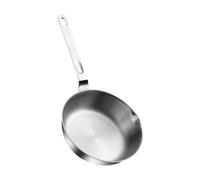FytStycale Stainless Steel Frying Pan Egg Frying Pan with Long Handle Cooking Eggs Sandwich Nonstick Pan Flat Bottom Skillet for Home, 16cm