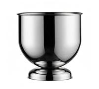 FytStycale Stainless Steel Ice Bucket Mirror Polished Pedestal Ice Bucket Smooth Tableware, Large, Flat Mouth With Base, Silver
