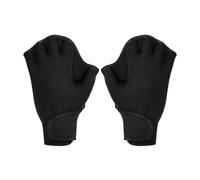 FytStycale Swim Webbed Gloves Neoprene Divers Aquatic Resistance Gloves Webbed Training Paddle Equipment Suitable for Water Exercise Swimming Pool B, Black, S
