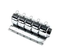 FytStycale Tally Counter Manual Stainless Steel Counter Handheld Mechanical Number Counter Resettable Suitable for Ticket Sales, 5 Unit