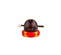 FytStycale Temple Block Carving Wooden Fish Drum Smooth Finish Carved Wood Fish for Buddhists, Dark Red, 3 Inch