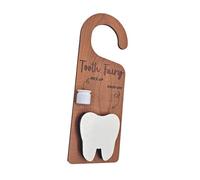FytStycale Tooth Door Hanger for Children, Wooden Sign with Pick Up Box for Kids Room, with Tooth Fairy