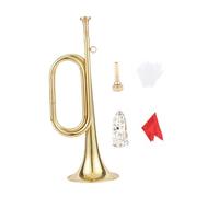 FytStycale Trumpet Bugle Brass Marching Bugle Beginner Porta Ble Cavalry Trumpet Easy to Carry And Maintain Includes Complete Set Suitable for Music Lear, Style A