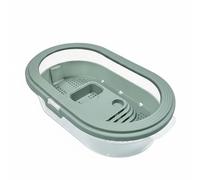 FytStycale Turtle Tank with Basking Perch Effortless Drainage Change Amphibious Turtle Habitat for Home, Indoor, L L