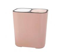 FytStycale Two-Section-Compartment Trash Can Inner Liner Household Bin Rounded Corners, Light Coffee