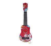 FytStycale Ukulele for Children, Musical Instrument, Mini Educational Guitar, Four Adjustable Strings, Portable Material, Suitable for Creative Development, Red