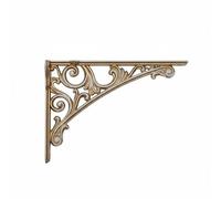 FytStycale Vintage Design Triangle Bracket Heavy Duty Decorative Shelf Bracket Thickened Metal Home Improvement Hardware for Lavatory , White Gold 20CM