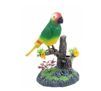 FytStycale Voice Activated Bird Interactive Talking Parrot Toy Pen Holder Desk Accessory With Beak And Wing Movement Build suitable for office desk home, Green, 506H