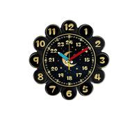 FytStycale Wall Clock, Learning Clock for Children, Analog Children's Clock, MDF Smooth Surface, Movable Hands for Homeschooling, Parents, Classrooms, Bedroo, Black