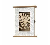 FytStycale Wall Key Cabinet Wooden Storage Box Mounted Holder Organizer Hook Hardwood Craft for Vintage Suitable for Entryway Hallway Office Kitchen Gift Giving Home Decoration, Leaf