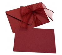 FytStycale Wedding Invitation Envelopes, Burgundy Bow Envelope Set with, Elegant Personal Correspondence Writing Set