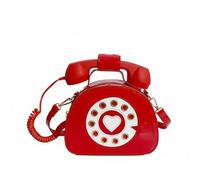 FytStycale Women Shoulder Purse Vintage Telephone Handbag Shoulder Bag Crossbody Bag Satchel With Soft Touch PU And Easy Access Zip For Everyday Use Shopping, Red, Red