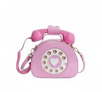 FytStycale Women Shoulder Purse Vintage Telephone Handbag Shoulder Bag Crossbody Bag Satchel With Soft Touch PU And Easy Access Zip For Everyday Use Shopping, Pink, Pink