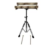 FytStycale Wood Blocks with Stand Finish 5 Tone Wood Block Adjustable Rhythm-Based Percussion Set for Students, Beginners, Rehearsal Rooms