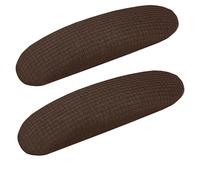 FYTXSZ Office Chair Armrest Covers - Stretchy Polyester Fabric, Washable Arm Chair Slipcovers, Fits Most Chair Arm, 1 Pair (Coffee)