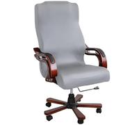 FYTXSZ Office Computer Chair Cover, Universal Breathable Stretchable Chair Covers Replacement Armchair Slipcover for Home, Office - Light Grey, M