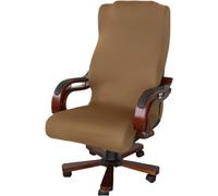 FYTXSZ Stretch Office Computer Chair Cover Universal Fit - Stretchable Washable Chair Cover Durable and Protective Armchair Slipcover (Coffee Brown, M)