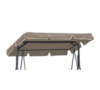 FYTY Replacement Canopy for Swing,Outdoor Swing Canopy Replacement Porch Top Cover 2-3 Seater Waterproof Top Cover for Patio Swing Garden Swing Outdoor,Beige,249x185x18cm