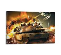 FYUER US Tanks Poster M1A1 Abrams Main Battle Tanks Decorative Painting Canvas Wall Artworks Picture 12x18inch(30x45cm)