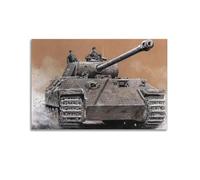 FYUER WW2 Vintage Tank Poster Pz.Kpfw Panther German Medium Tank Decorative Painting Canvas Wall Artworks Picture 12x18inch(30x45cm)