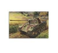 FYUER WW2 Vintage Tank Poster Sd.Kfz.171 Panther Ausf.A Late German Medium Tanks Decorative Painting Canvas Wall Artworks Picture 20x30inch(50x75cm)
