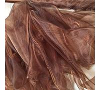 FYVIE STAR FABRICS Sheer Organza Fabric Voile Sold Per METRE Curtain Wedding Material 150cm Wide Chocolate