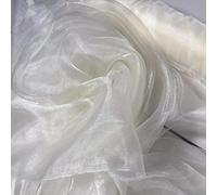 FYVIE STAR FABRICS Sheer Organza Fabric Voile Sold Per METRE Curtain Wedding Material 150cm Wide Cream