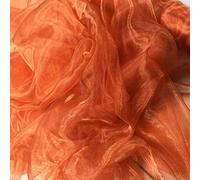 FYVIE STAR FABRICS Sheer Organza Fabric Voile Sold Per METRE Curtain Wedding Material 150cm Wide - Rust