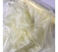 FYVIE STAR FABRICS Sheer Organza Voile Fabric Sold Per METRE Curtain Wedding Material 150cm Wide Lemon