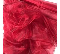 FYVIE STAR FABRICS Sheer Organza Voile Fabric Sold Per Metre Curtain Wedding Material 150cm Wide (Wine) (1m)