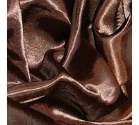 FYVIE STAR FABRICS Silky Satin Dress Fabric, Plain, Luxury, Wedding Material, 150cm Wide for 3+ Metres (Brown, 1m)