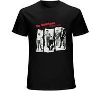 FYVOKTP Men's The Undertones Teenage Kicks, Band, Hypnotised 1980 T-Shirt Black