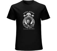 FYVOKTP Psychedelic Visionary Terence McKenna Magic Mushroom T-Shirt Black