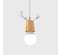 FYWRLQG Farmhouse Wood Small Hanging Light Pastoral Iron Decoration Pendant Lamp Metal Creative Ceiling Lighting Fixtures 1-Light Fashion Design Chandelier Lamps for Bedroom Kitchen Hotel Indoor