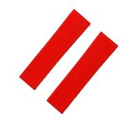 FYXT 20mm 22mm 24mm Zwart Blue Red Yellow Bracelet Silicone Rubber Watch Band Stainless Buckle Compatible With Navitimer/avenger/Breitling Strap(Red,NO BUCKLE_22MM)