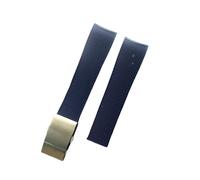 FYXT 21MM Black Blue Gray Green Rubber Silicone Watch Strap Waterproof Watchband Compatible with Longines Conquest HydroConquest L3 Accessories(Blue with Clasp)