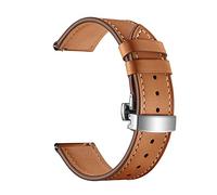 FYXT 22mm leather watch strap quick release strap, compatible with Vivoactive 4S/Move 3S/Active S/Rey smartwatch accessories(Brown,18mm)