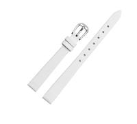 FYXT Compatible With Fossil Watchbands Small Wristband 6mm 8mm 10m 12mm Watch Strap With Stainless Steel Buckle Black Purple Red(White,6mm gold clasp)