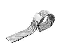 FYXT Fine Mesh Watch Band Stainless Steel Milanese Strap Wristband 18mm 20mm 22mm 24mm(Silver,24mm)
