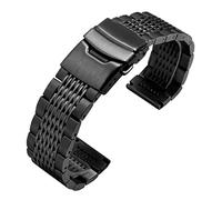 FYXT Fine Steel Watchband 20mm 22mm Black Silver Bracelet Replacement Metal Strap Compatible With Men's Stainless Steel Watch Chain(Beige,20mm)