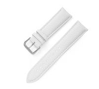 FYXT Genuine Leather Watch Band 12mm 14mm 16mm 18mm 20mm 22mm Lychee Pattern Wrist Straps Replacement Calfskin Watchbands(White,19mm)