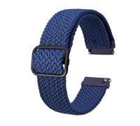 FYXT Men Nylon Watch Bands Adjustable Braided Loop Straps 18mm 19mm 20mm 22mm Watchband Quick Release Sports Watch Strap(Blue-B,19mm)