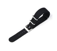 FYXT New Watch Strap 20mm 22mm Weave Cotton Nylon Blend Soft Material Watch Strap Grey Brown Blue Watchband Wristband Accessories(Black,22mm)