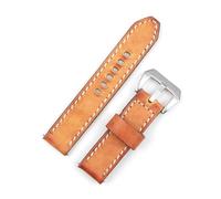 FYXT Retro Genuine Leather Watchstrap 18mm 20mm 22mm 24mm Men Replacement Wist Bracelet Watch Band(Tan,20mm)