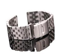 FYXT Solid Stainless Steel Watch Strap Bracelet 18mm 20mm 22mm 24mm Silver Brushed Metal Watchbands Women Men Watch Accessories(18mm)