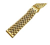 FYXT Stainless Steel Watchband 18mm 20mm 22mm 24mm Width Watches Band Strap Metal Bracelet Replacement WristBand(Gold,20mm)