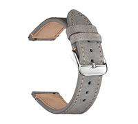 FYXT Suede Leather Watch Bands 18mm 20mm 22mm Matte Cowhide Straps Compatible With GT3/GT3 Pro Bracelet Golden Brown Wristband(Blue-Silver Buckle,22mm)